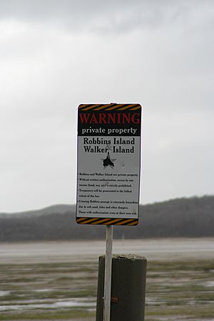 Walker Island Robbins Island Tasmania sign