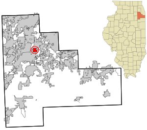 Location in Will County and the state of Illinois.