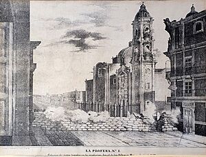 'Los Polkos en el templo de La Profesa' (1847) by Abraham López - Museo de las Intervenciones - Mexico 2024