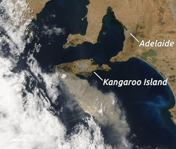 2020-01-03 Kangaroo Island Fire Aqua MODIS-LABELS