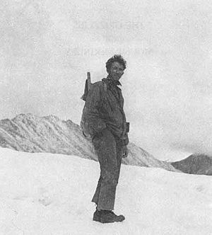Adolph Murie on Muldrow Glacier, 1939, Mount McKinley National Park