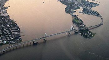 Aerial View of the Throgs Neck Bridge