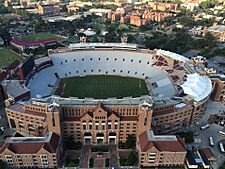 Aerial view of Doak Campbell Stadium