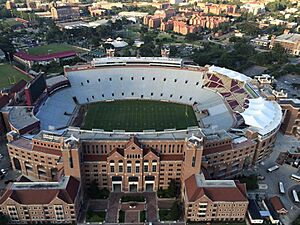 Aerial view of Doak Campbell Stadium