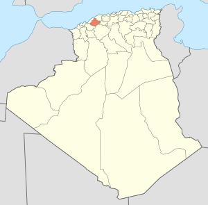 Map of Algeria highlighting Relizane