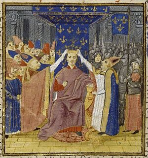 BNF NAF 4811, folio 55 verso - couronnement de Charles VII