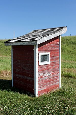 Bar U Ranch outhouse (back)