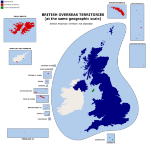 British Overseas Territories (at the same geographic scale)