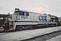 CSX 5508 ready to put office car on Silver Meteor atJacksonville, FL November 18, 1986 02 (22144391504)
