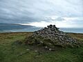 Cairn on the summit of Bossington Hill - geograph.org.uk - 1708991