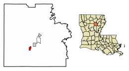 Location of Clarks in Caldwell Parish, Louisiana.