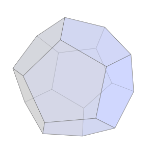 Dodecahedron light blue
