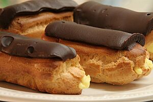 Eclairs with chocolate icing at Cafe Blue Hills
