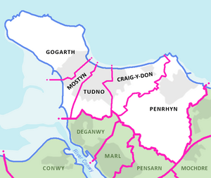 Electoral wards in the town of Llandudno, North Wales