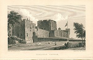 Engraving of Carlisle Castle by E. Francis after R. Westall