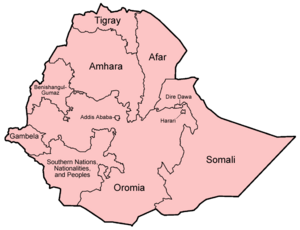 Ethiopia regions english