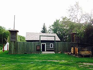 Exterior of the 1973 replica of Fort Normandeau.jpg