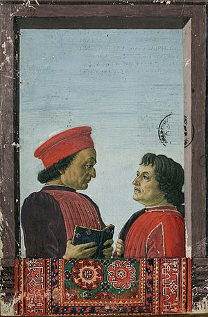 Federico Montefeltro and Cristofo Landino 15th century