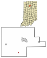 Fulton County Indiana Incorporated and Unincorporated areas Fulton Highlighted 1826152