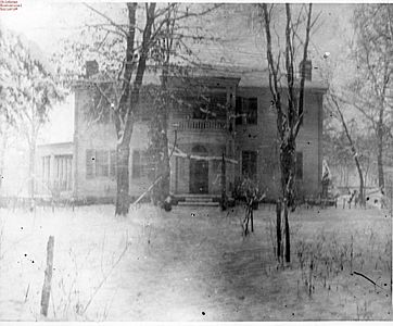 GEORGE M. MURRELL HOUSE - WINTER VIEW OF HOUSE FRONT - PHOTO BY JENNIE ROSS COBB, c. 1896-1906
