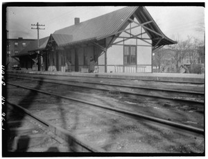 General view of station, taken January 1916 - Erie Railway, Nyack Station, Railroad Avenue, Nyack, Rockland County, NY HAER NY,44-NYACK,1-1