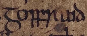 Gofraid mac Amlaíb meic Ragnaill (Oxford Bodleian Library MS Rawlinson B 503, folio 27v)
