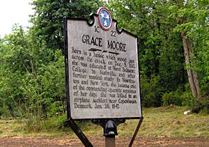 Grace Moore birthplace marker