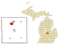 Gratiot County Michigan Incorporated and Unincorporated areas Alma Highlighted