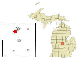 Location of Alma, Michigan