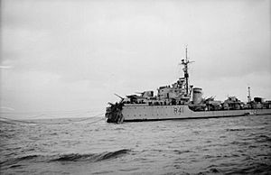 HMS Volage mined 1946 IWM A 31208