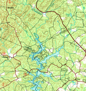 HUC 031300010701 topographic mapf
