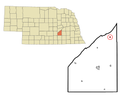 Location of Hordville, Nebraska
