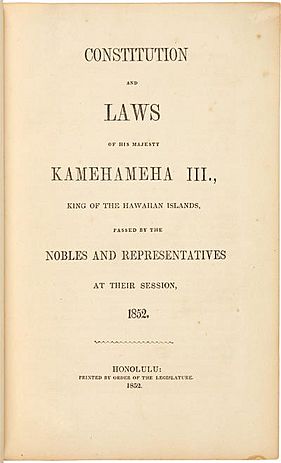 Hawaiian Constitution 