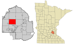 Location of Medinawithin Hennepin County, Minnesota