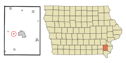 Location of Westwood, Iowa