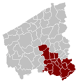 Image-Judicial Arrondissement Kortrijk Belgium Map