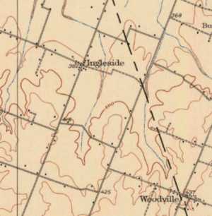 Ingelside and its vicinity on the 1928 1:62500 LaCenter quad