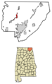 Jackson County Alabama Incorporated and Unincorporated areas Skyline Highlighted 0170896