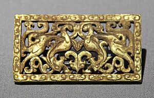 Jin State Warring States Gilt Bronze Plaque (14368769561)