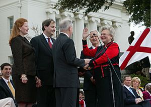 Kay Ivey is sworn in by Jeff Sessions