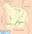 Kemijoki river map