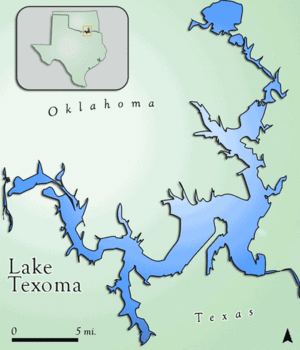 Lake Texoma map