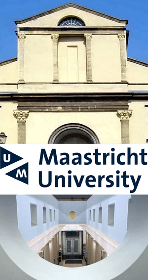 Maastricht University logo & Minderbroedersberg
