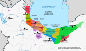 Map of Caspian Language