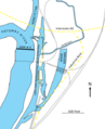 Map of Chesapeake and Ohio Canal Terminus at Cumberland Maryland in mid 1890s