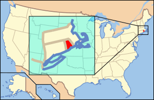 Map of USA RI