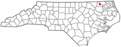 Location of Winton, North Carolina