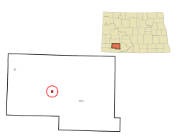 Location of Regent, North Dakota