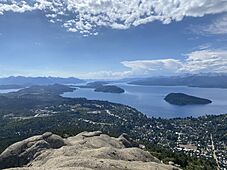 Nahuel Huapi Lake captured from Cerro Otto's top in summer