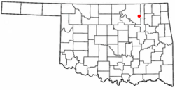 Location of Avant, Oklahoma